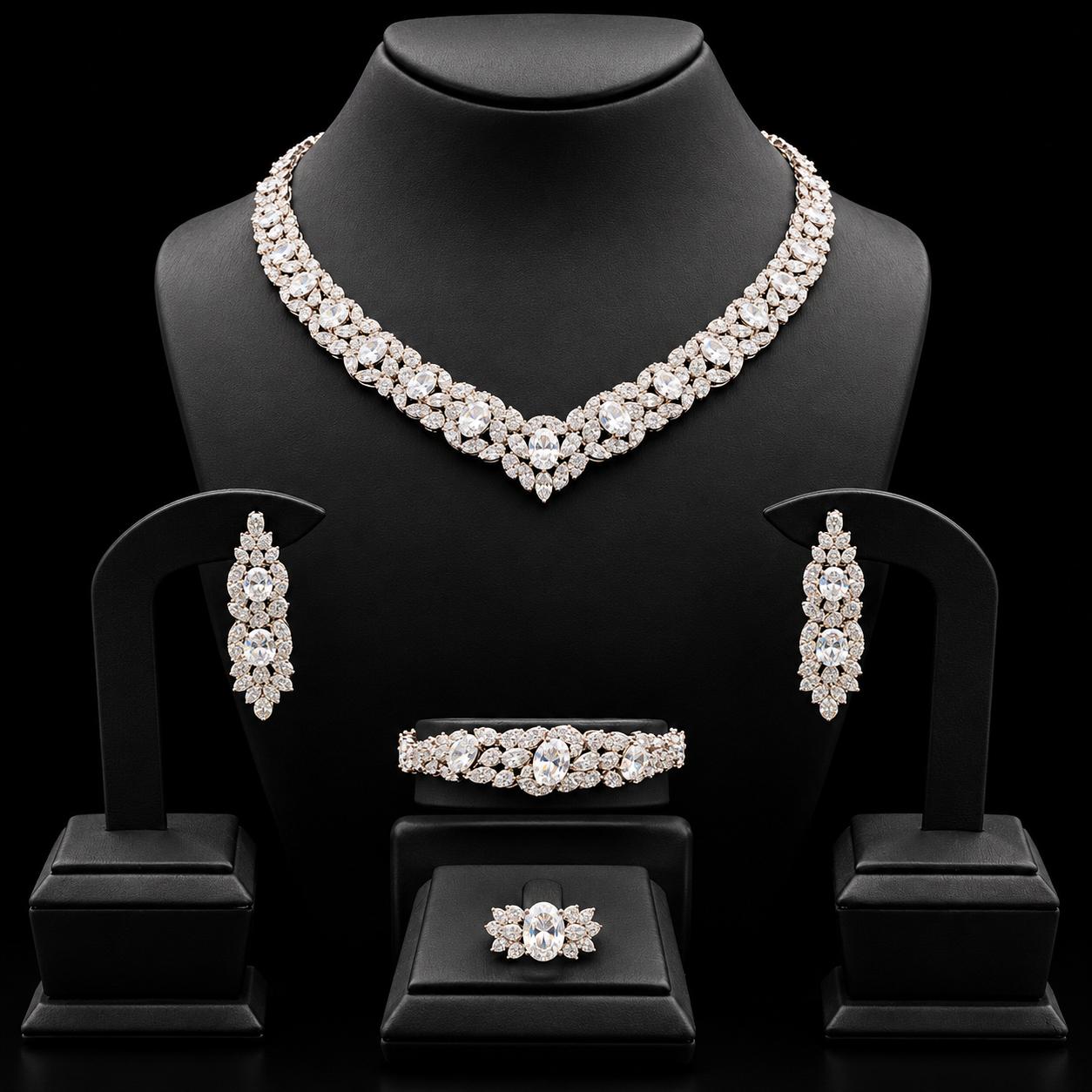 Oval Grace Zircon Jewellery Set 6