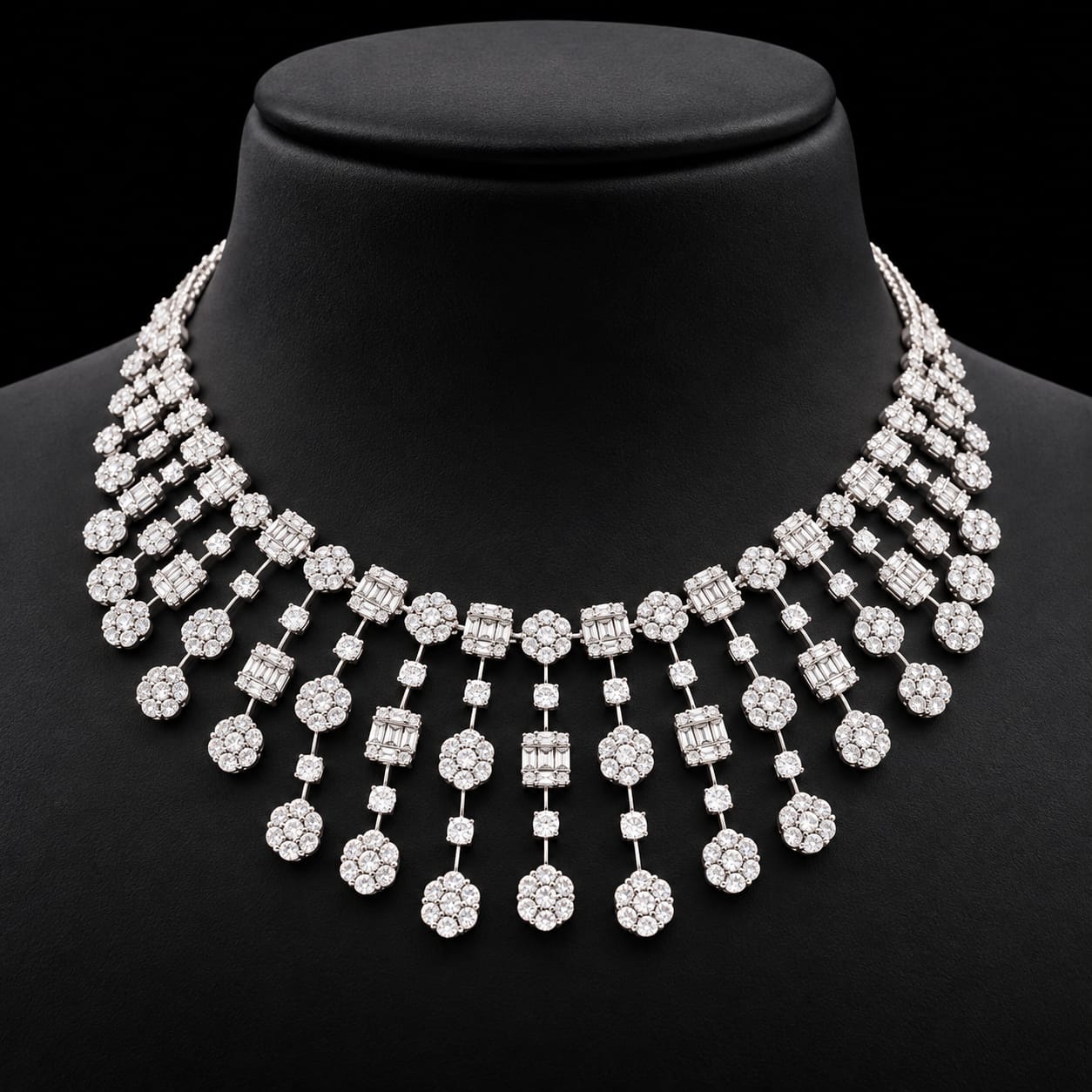 Royal Zircon Choker & Long Haram Bridal Jewellery Set 4
