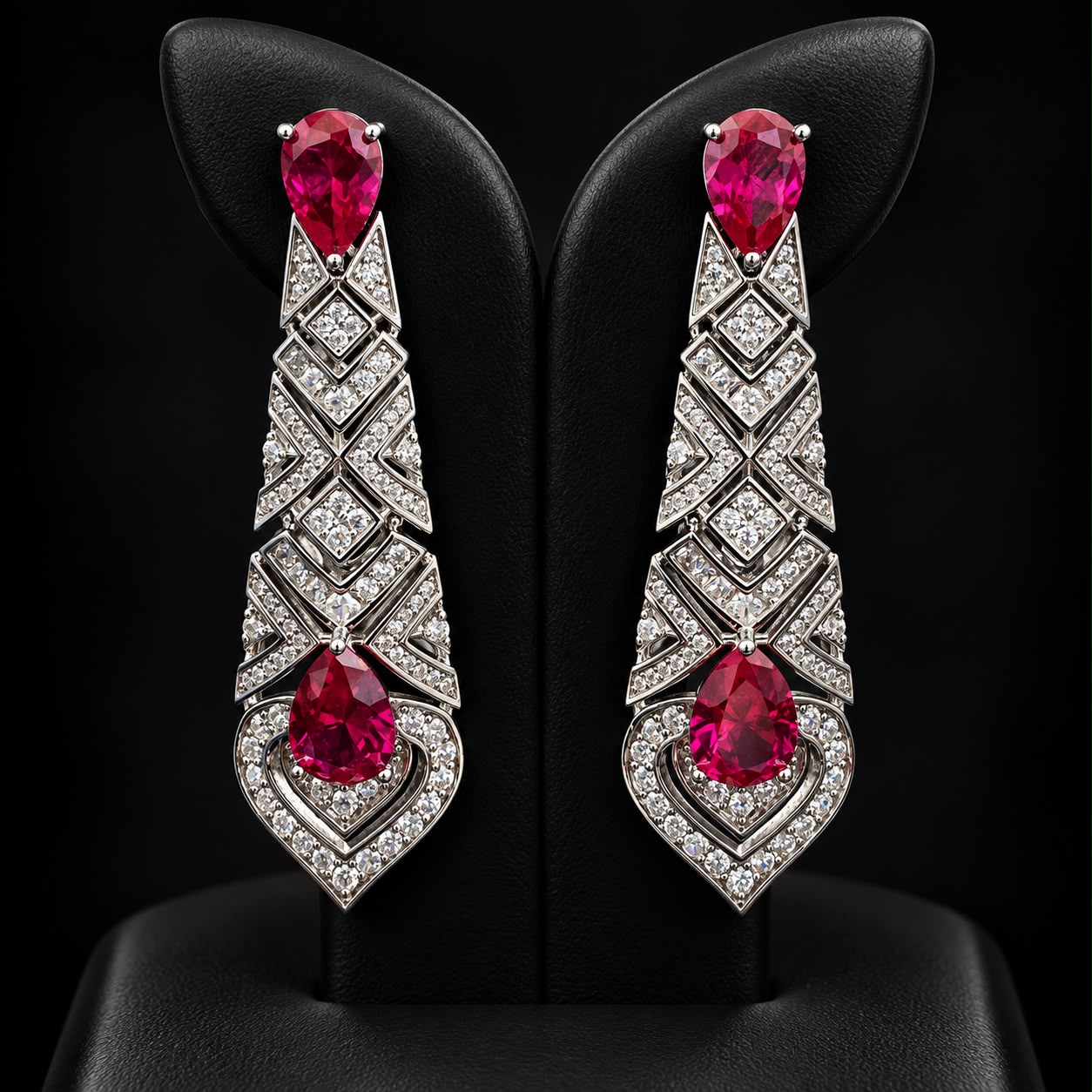 Royal Crimson Zircon Full Bridal Jewellery Set 4