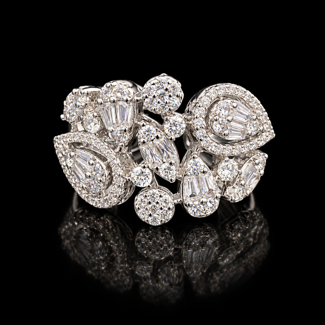 Sparkle Mix Zircon Bangle & Ring Set 6