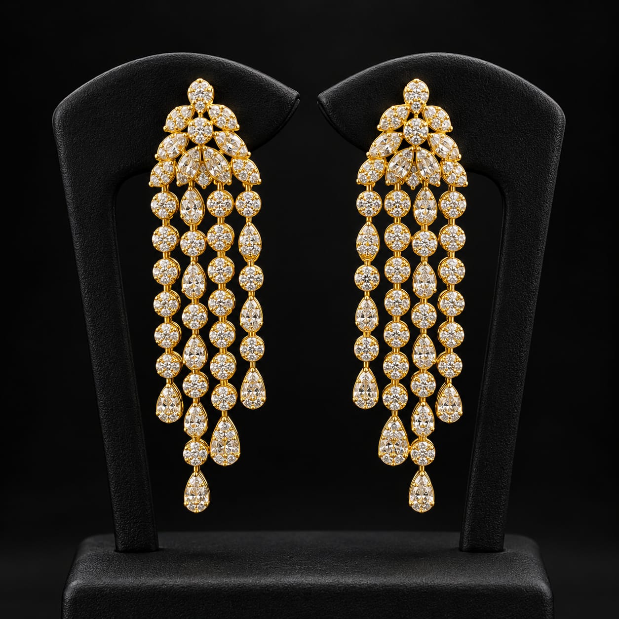 Ameera Gold-Finished Cubic Zirconia Bridal Set 4