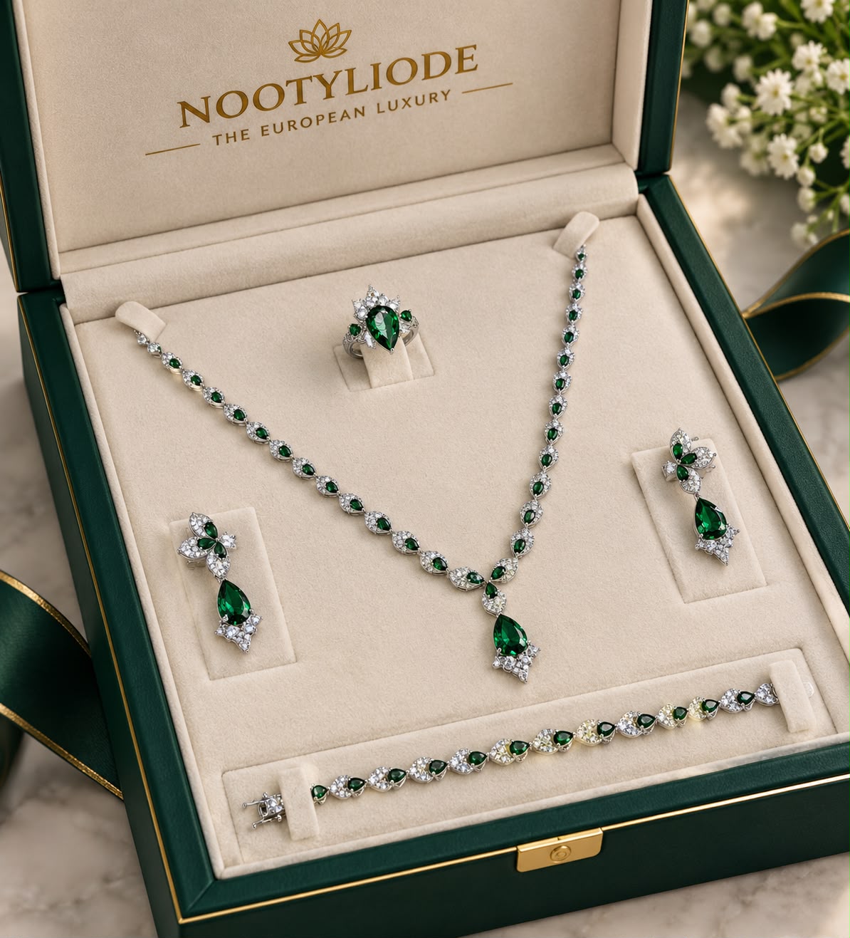 Luxury Cubic Zirconia Full Jewelry Set 2