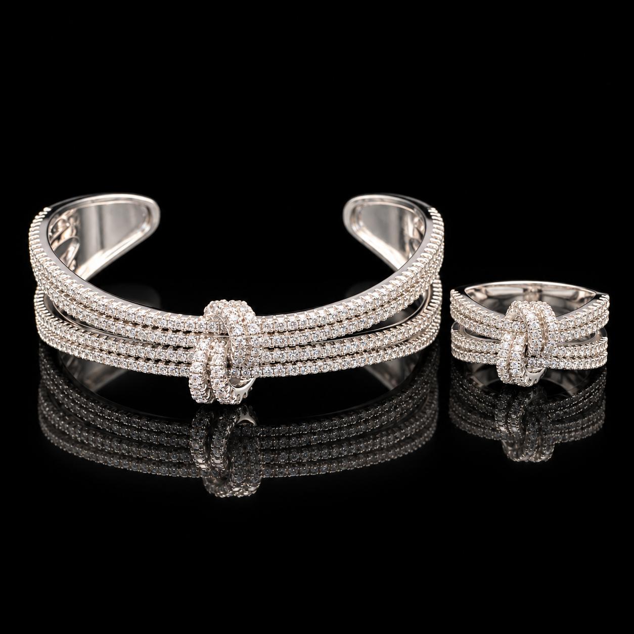 Loop Spark Zircon Bangle & Ring Set 4