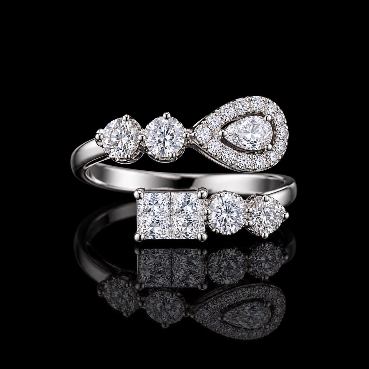 Luxe Celestial Multi-Cut Zircon Bridal Jewelry Set 5