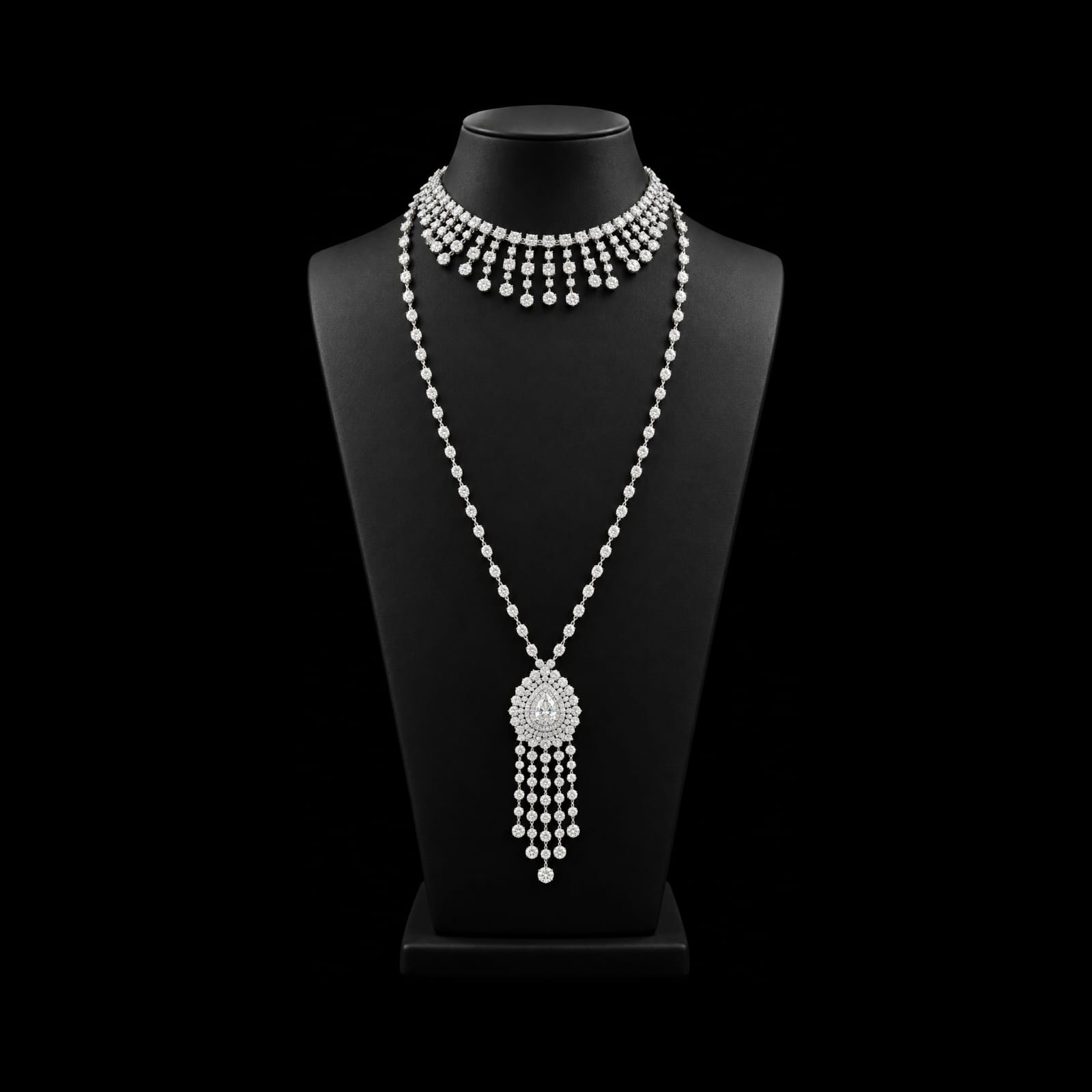 Royal Zircon Choker & Long Haram Bridal Jewellery Set 2