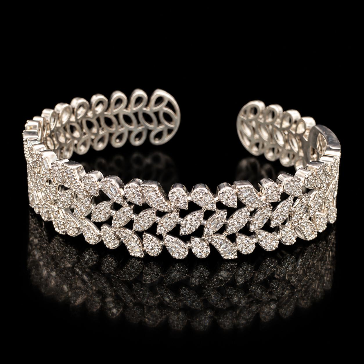  Leaf Melody Zircon Bangle & Ring Set 5