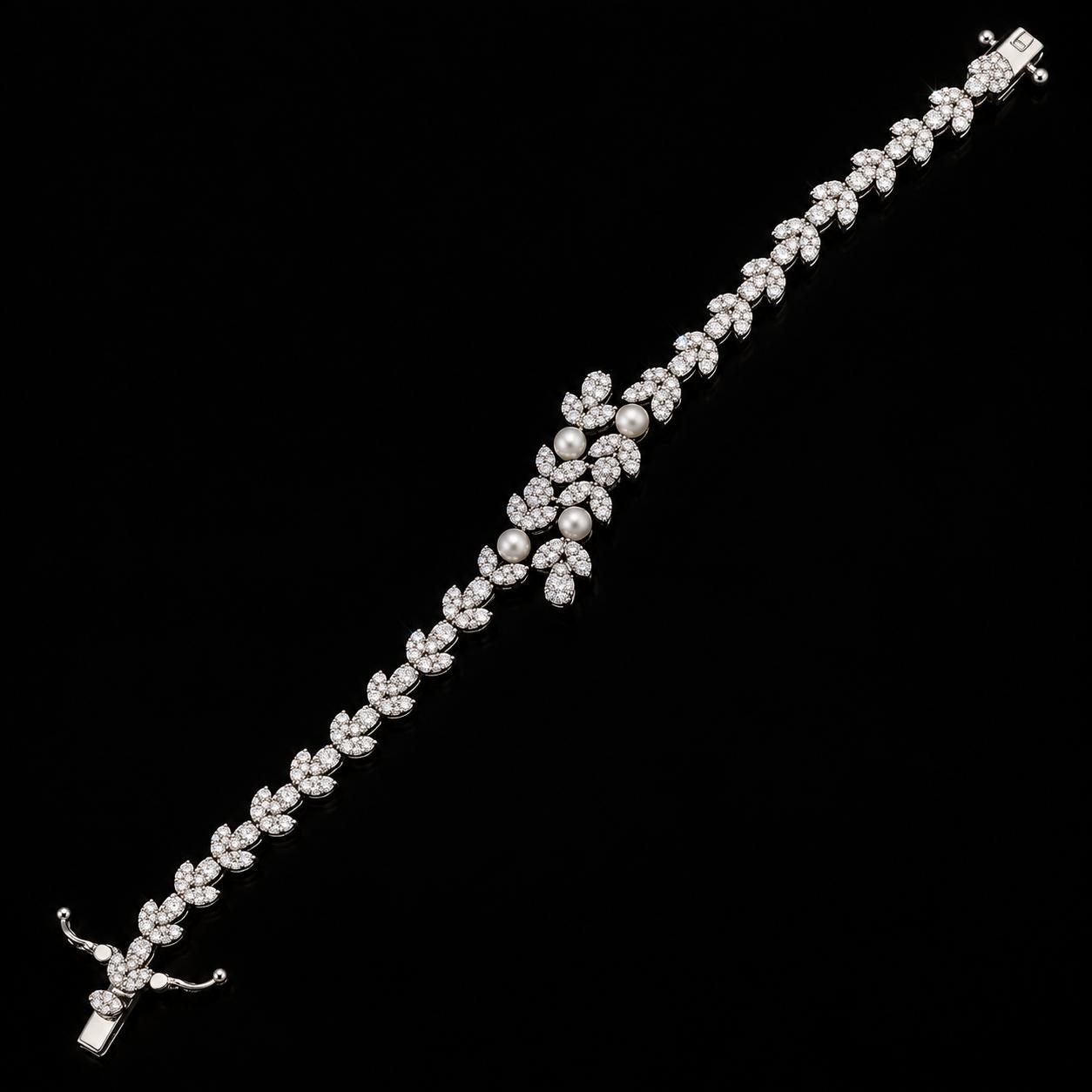 Pearl Trails Zircon Jewellery Set 4