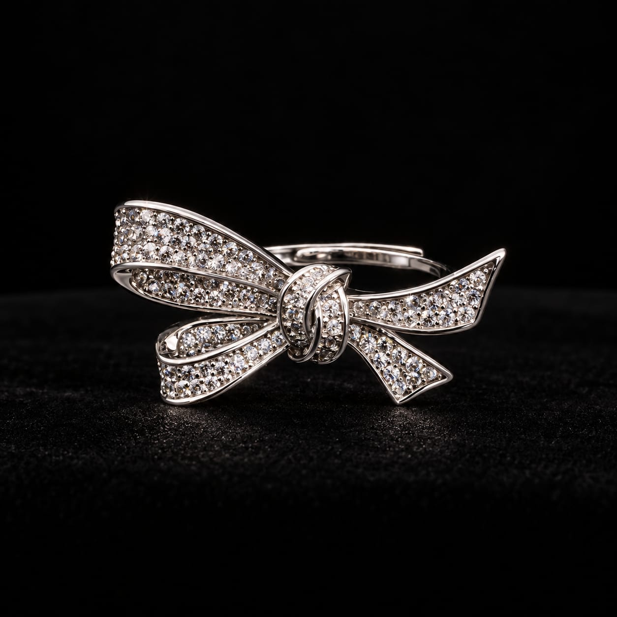 Zircon Bow Ring (Silver & Gold) 3