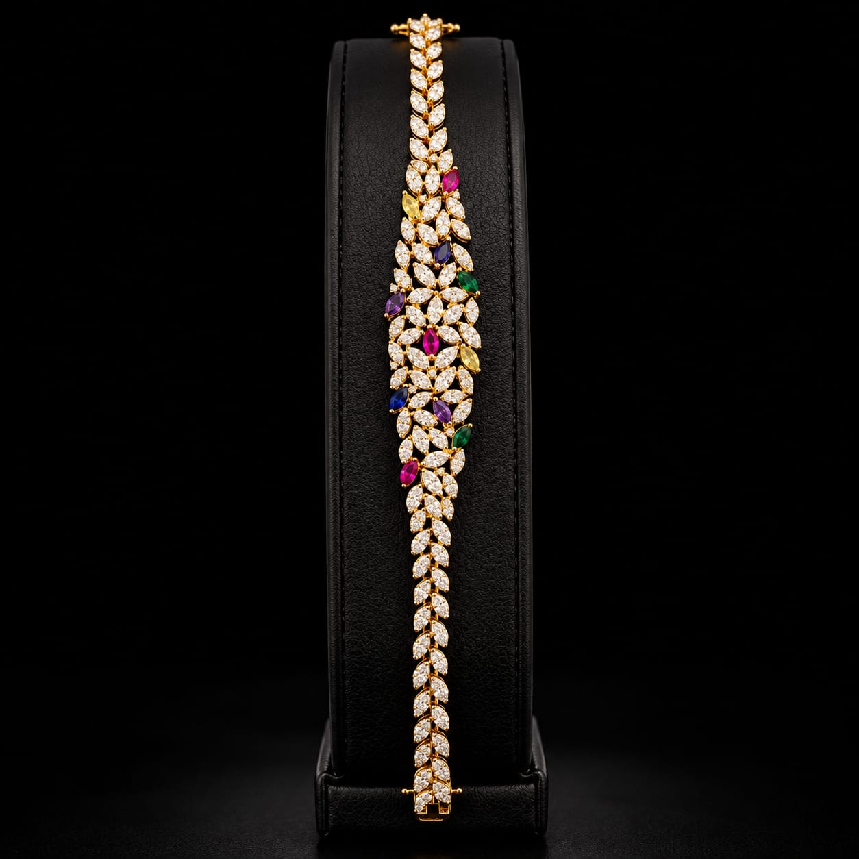 Vibrant Floral Lattice Zircon Jewelry Set 4