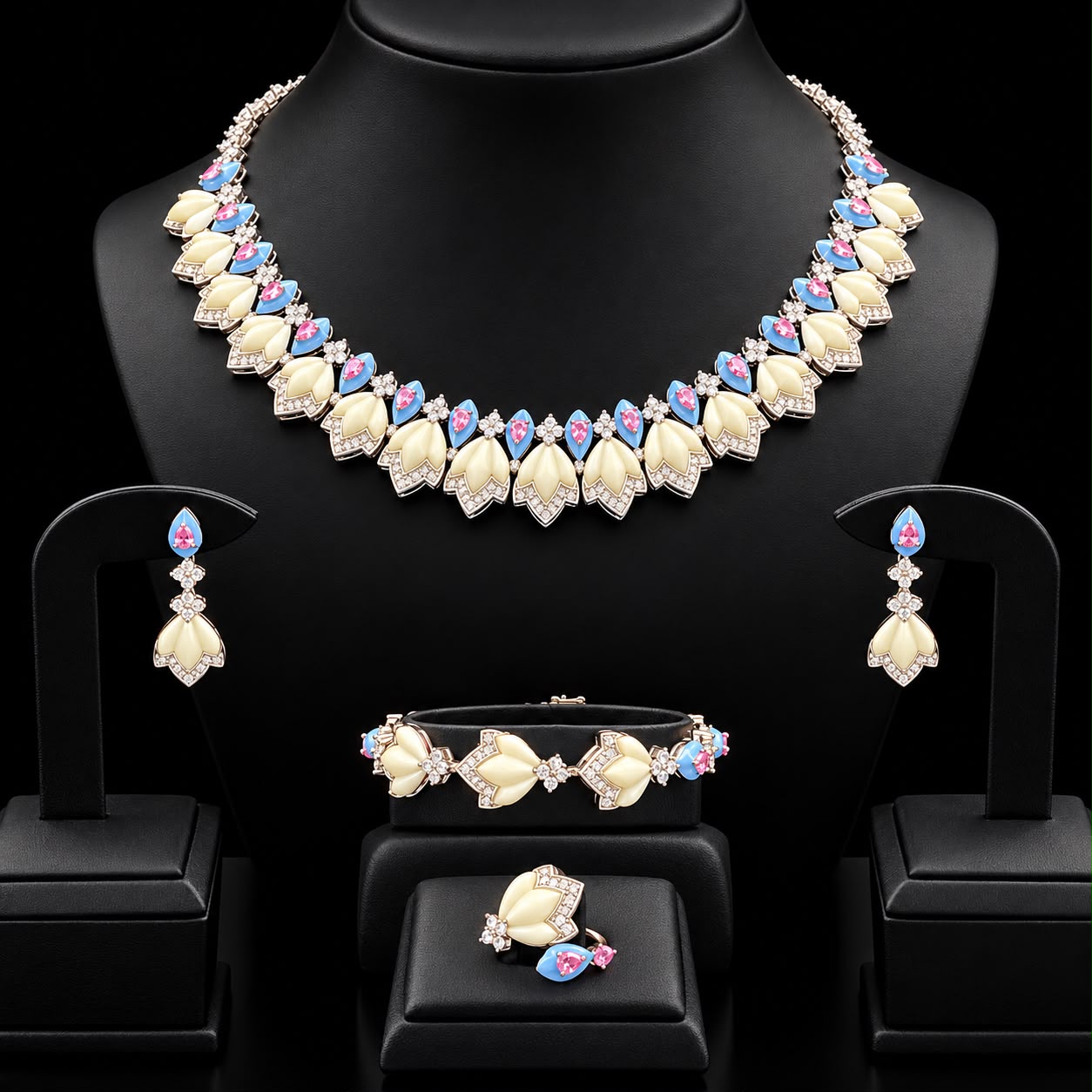 Ethereal Lotus Zircon Set 2
