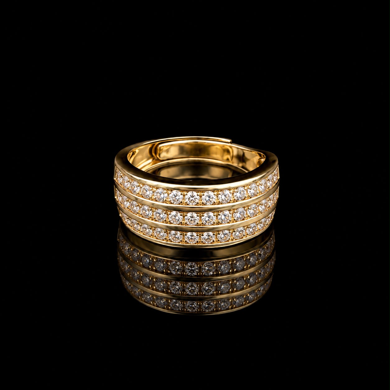 Grand Trio Gold Zircon Tennis Set 5
