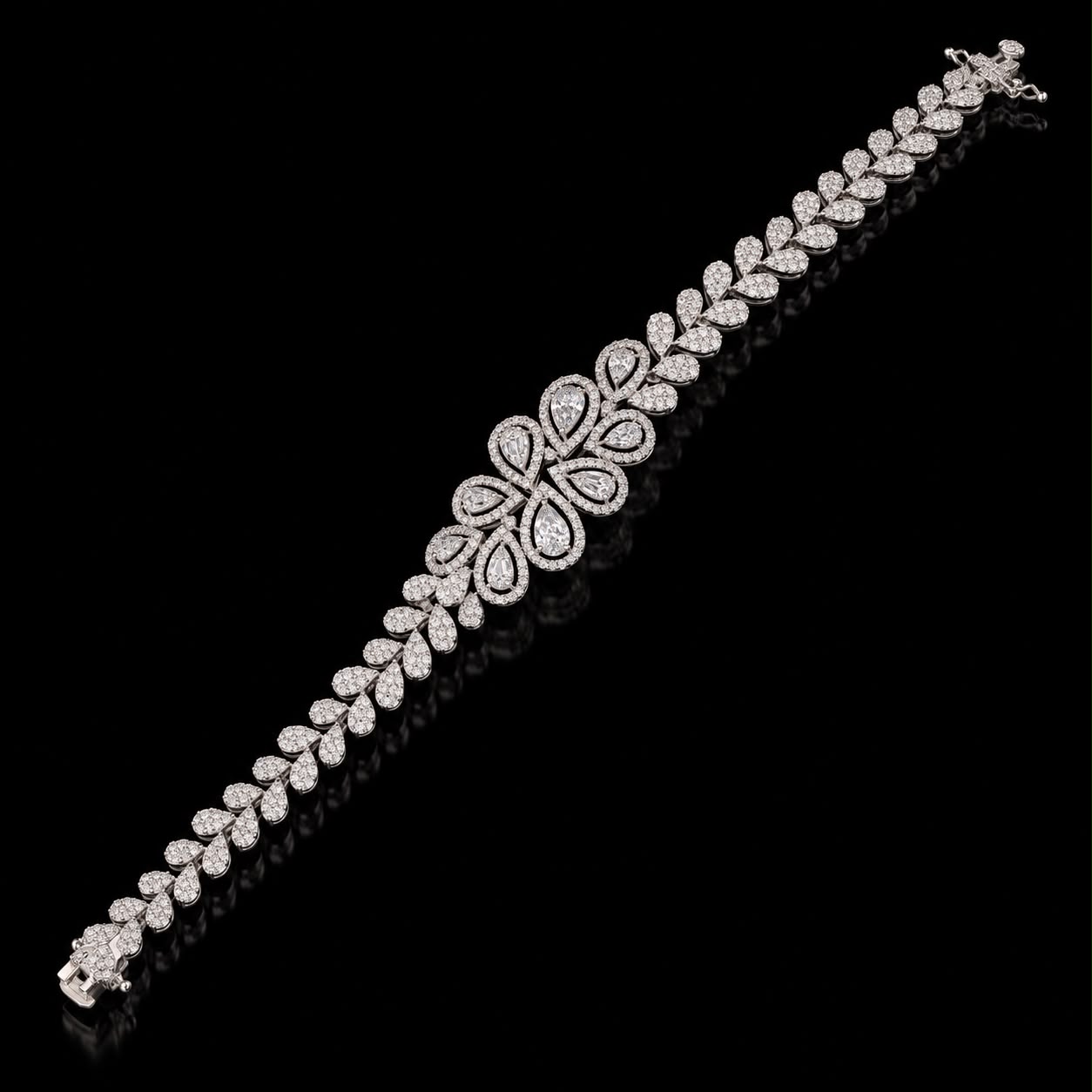 Grand Pear-Cut Zircon Bridal Necklace Set 4