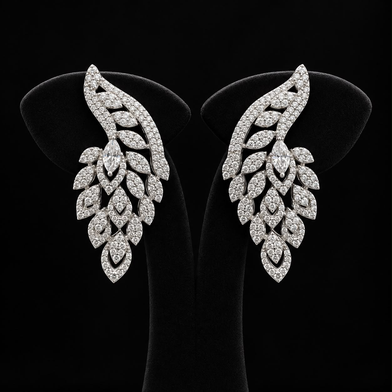 Leaf Elegance Zircon Choker Set 3