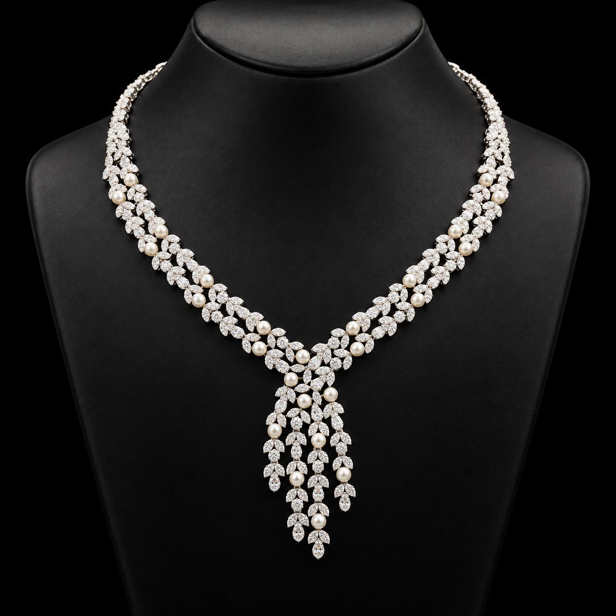 Pearl Trails Zircon Jewellery Set 2