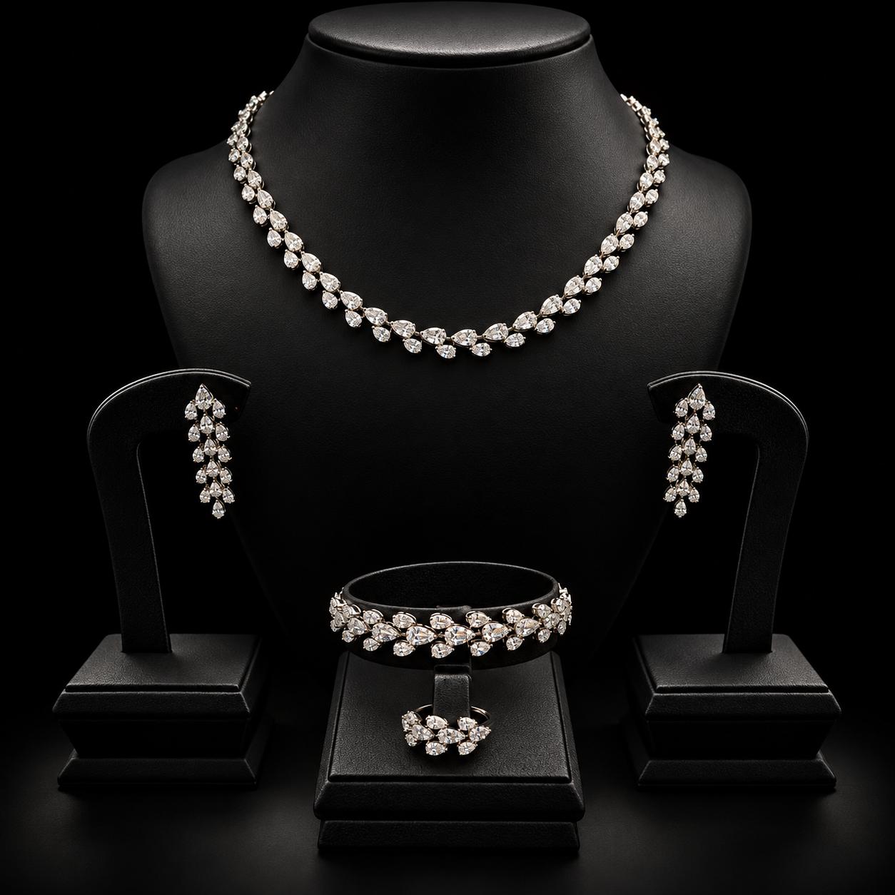 Dewdrop Zircon Jewellery Set