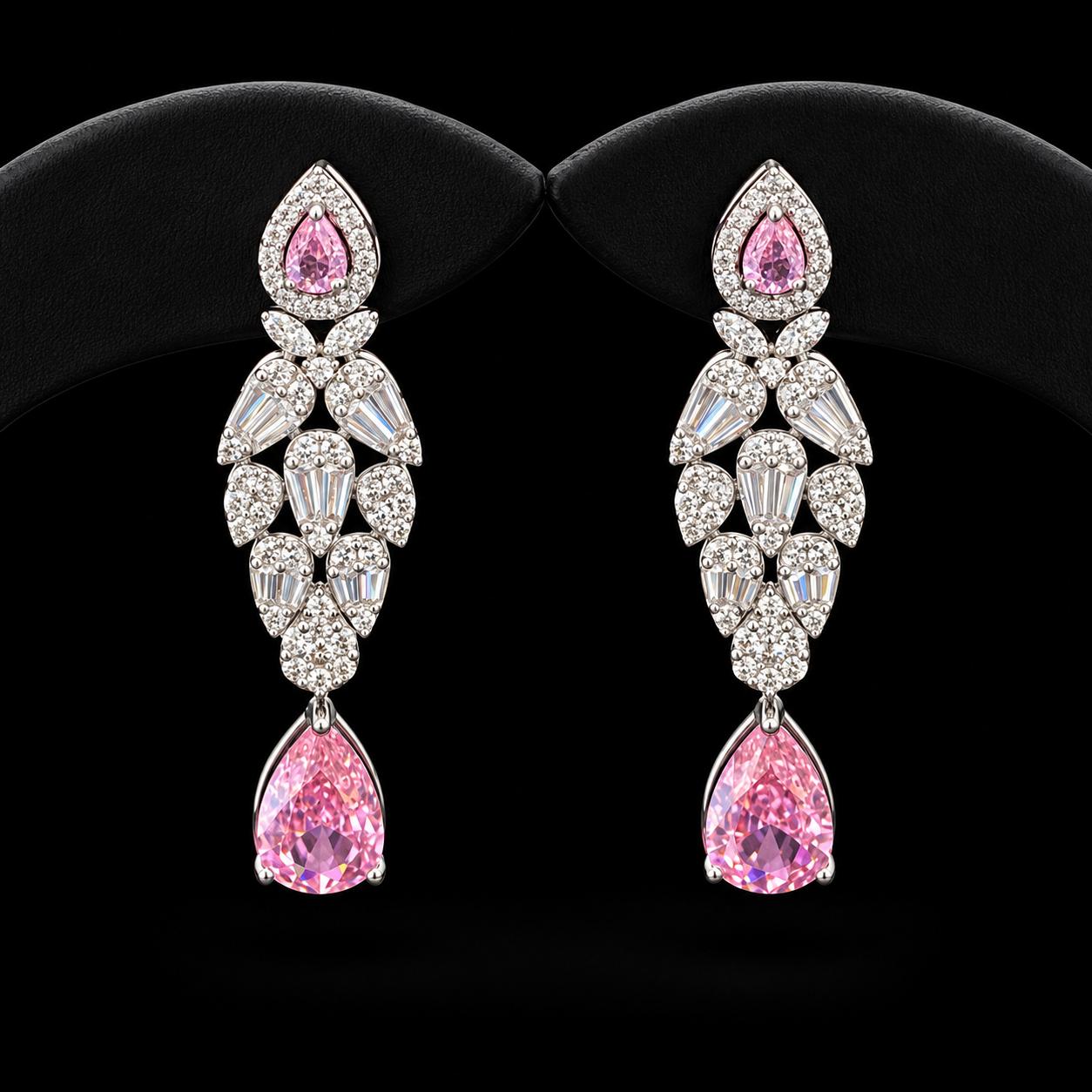 Rosy Dew Zircon Jewellery Set 3