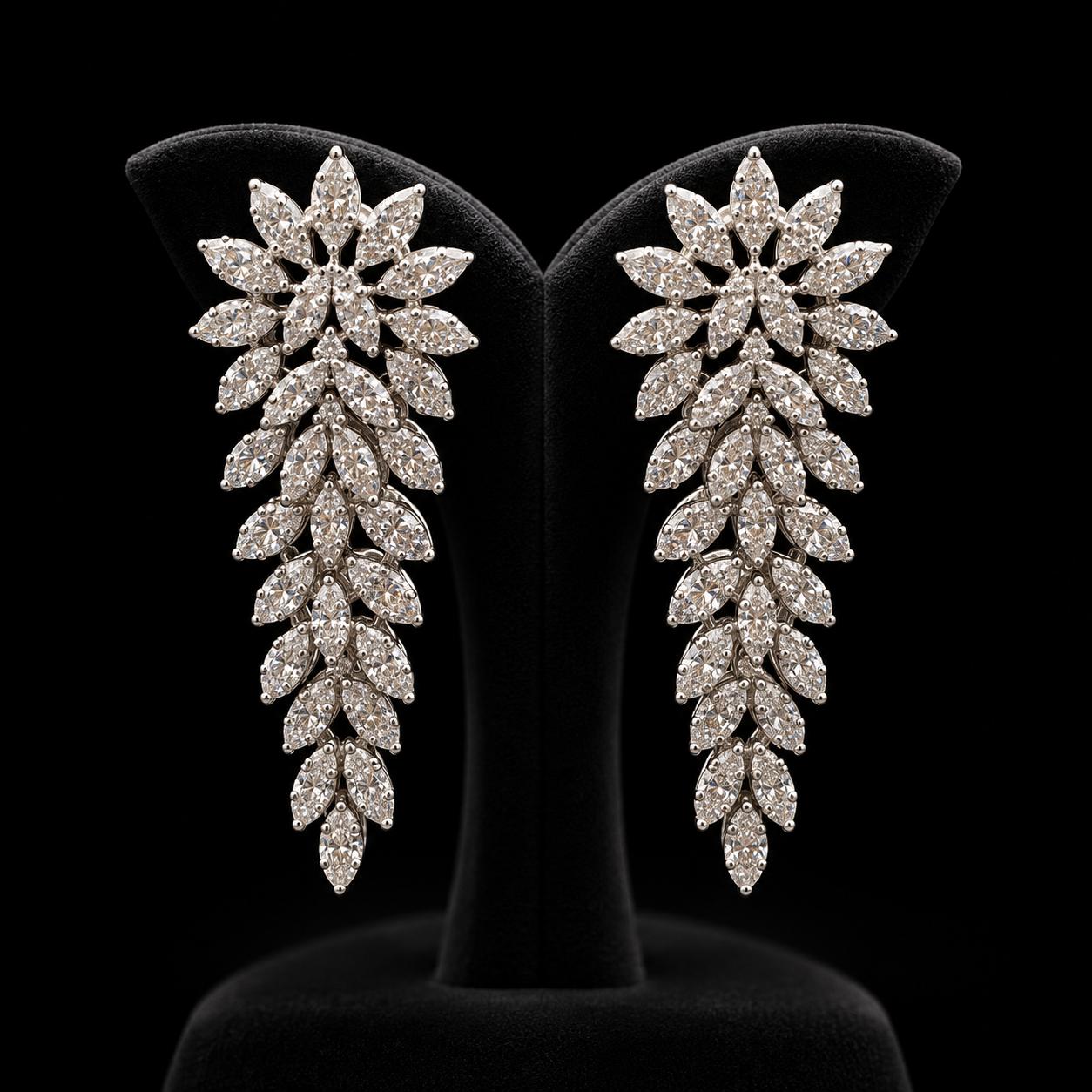 Floral Cascade Zircon Jewellery Set 3