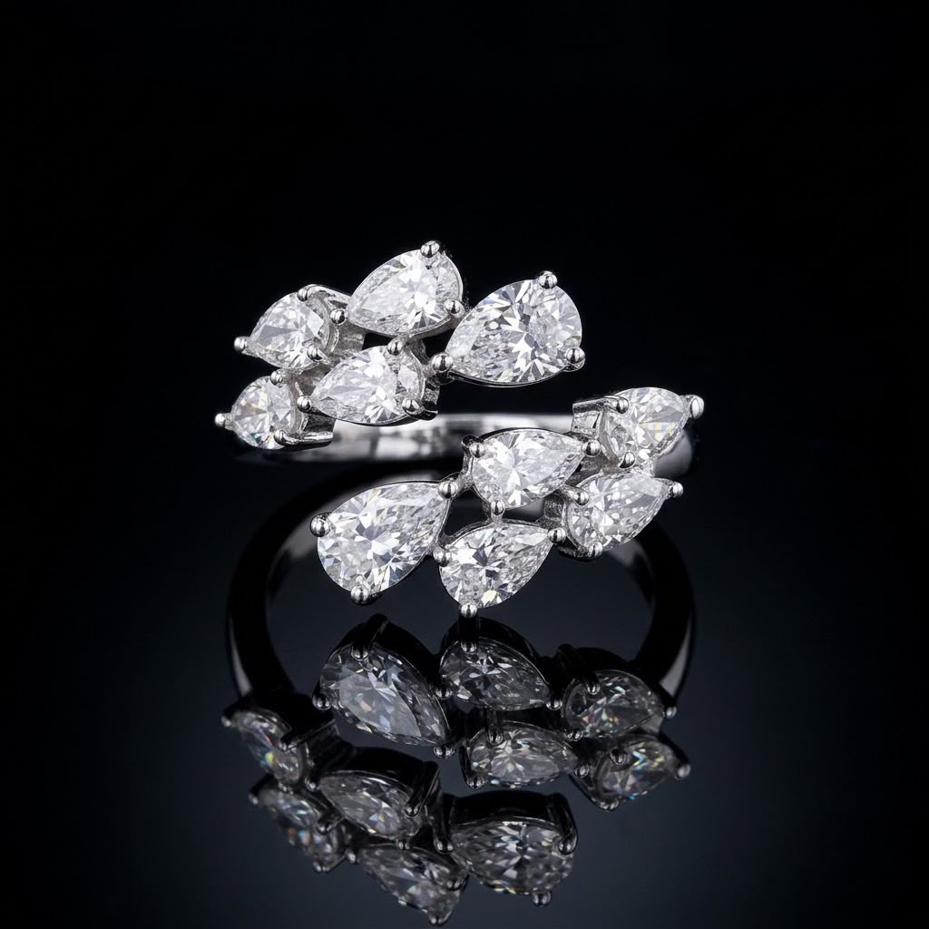 Sparkling Pear-Cut Zircon Choker Jewelry Set 5