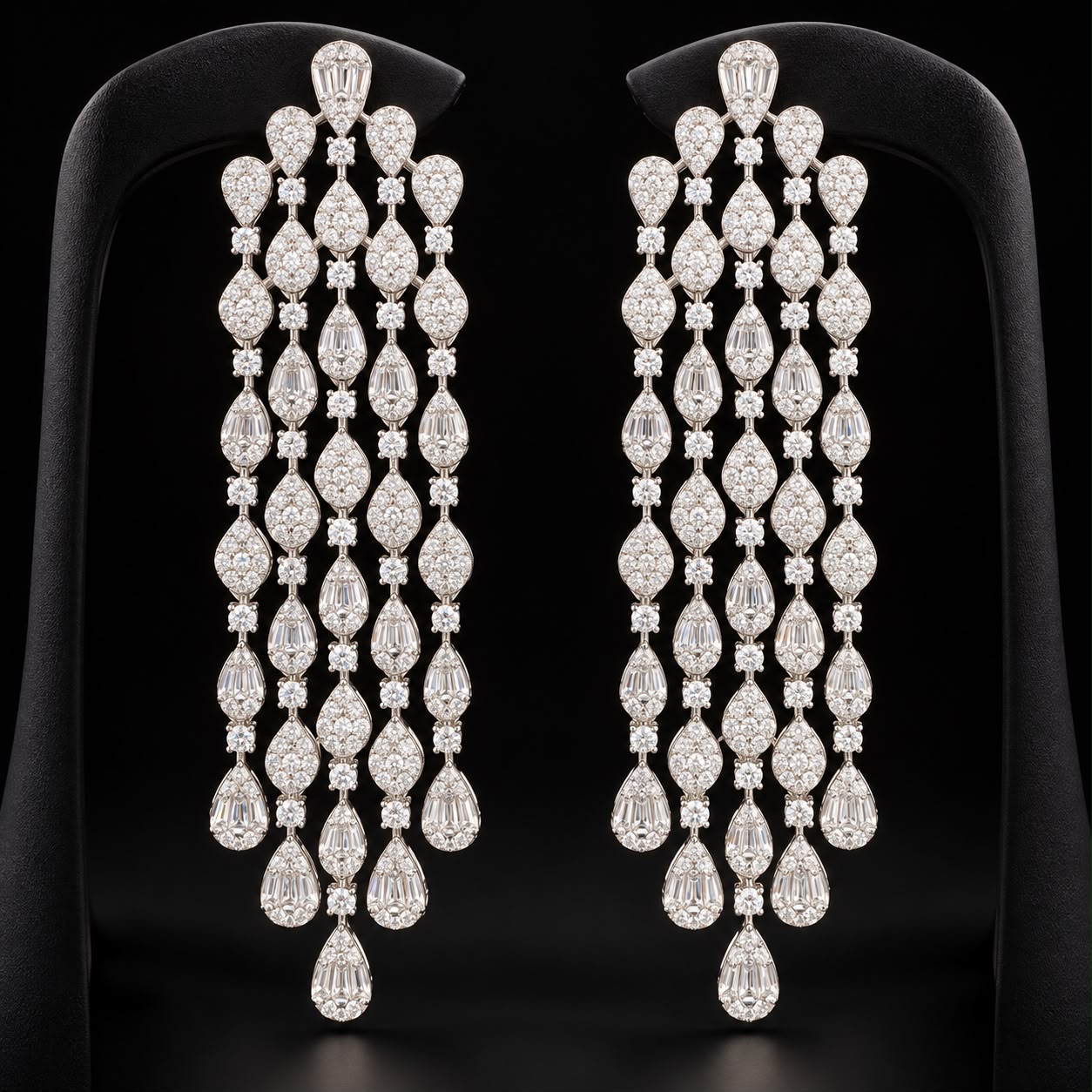Teardrop Symphony Zircon Earrings