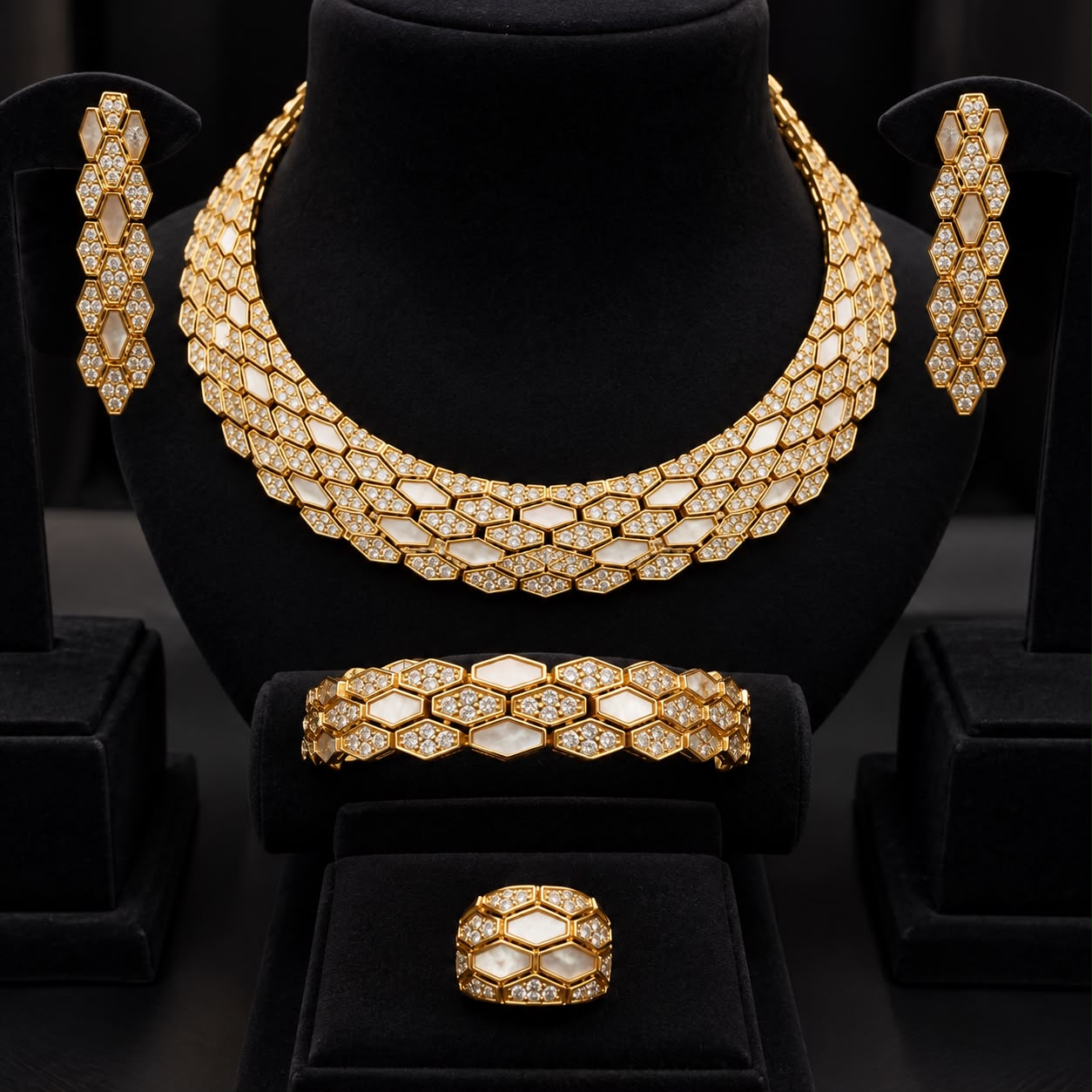 Geometric Zircon Jewellery Set 2