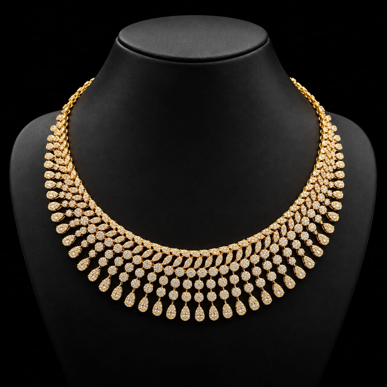 Ameera Gold-Finished Cubic Zirconia Bridal Set 3
