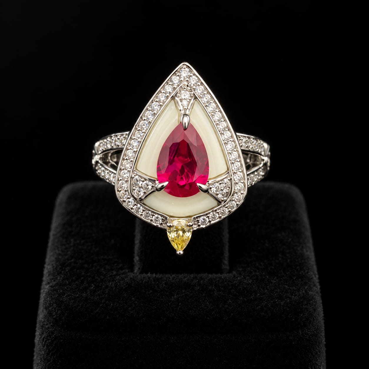 Ruby Red Geometric Jewelry Set 6