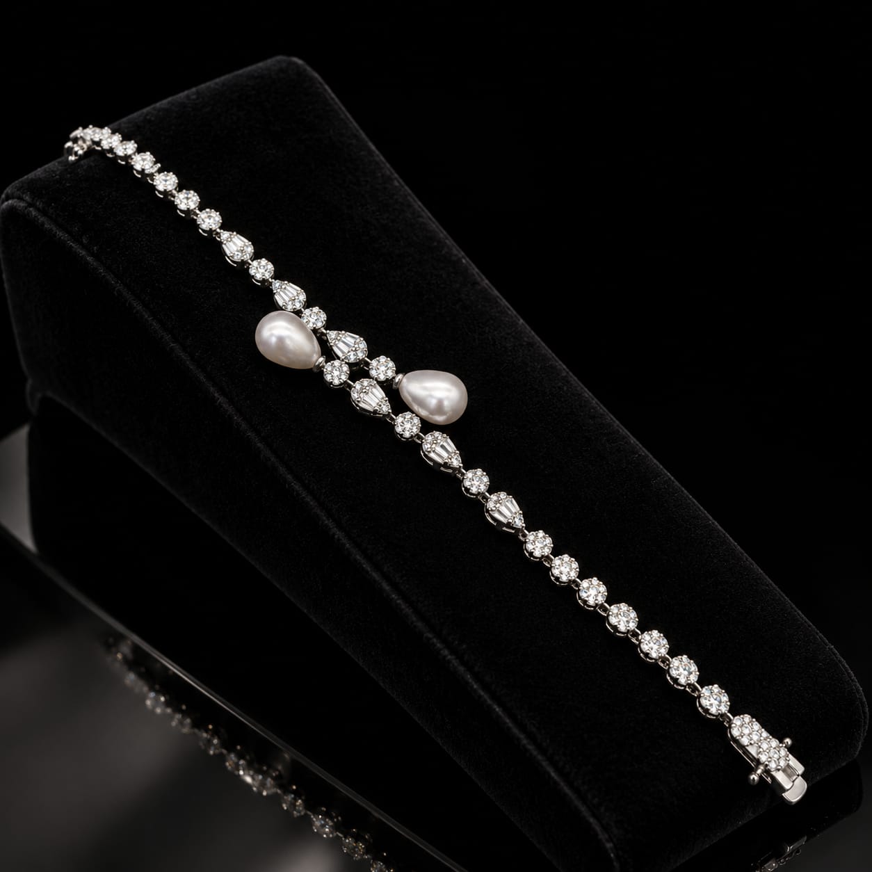 Royal Pear-Cut Cubic Zirconia & Pearl Jewelry Set 6