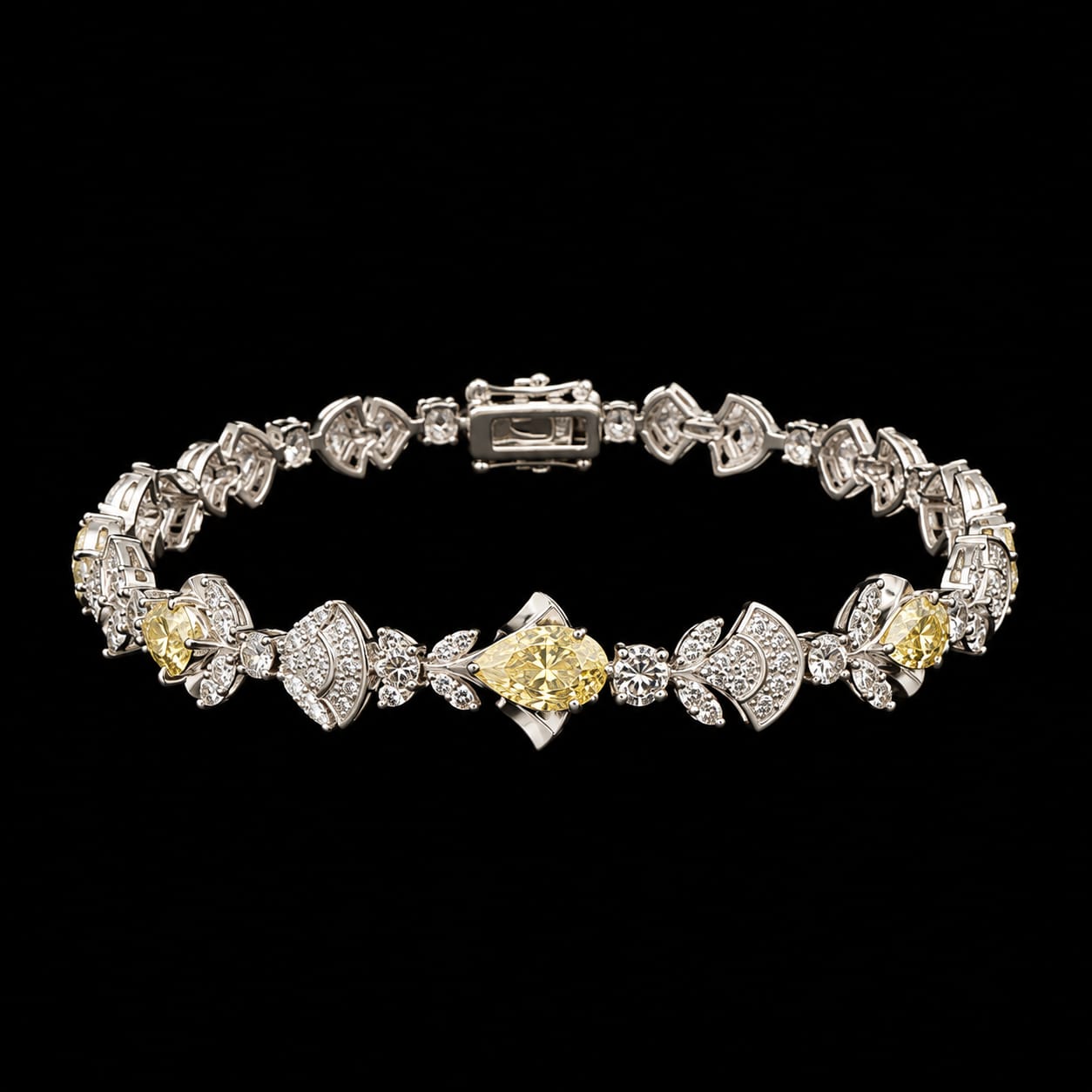 Royal Yellow Zircon Bridal Jewellery Set 5