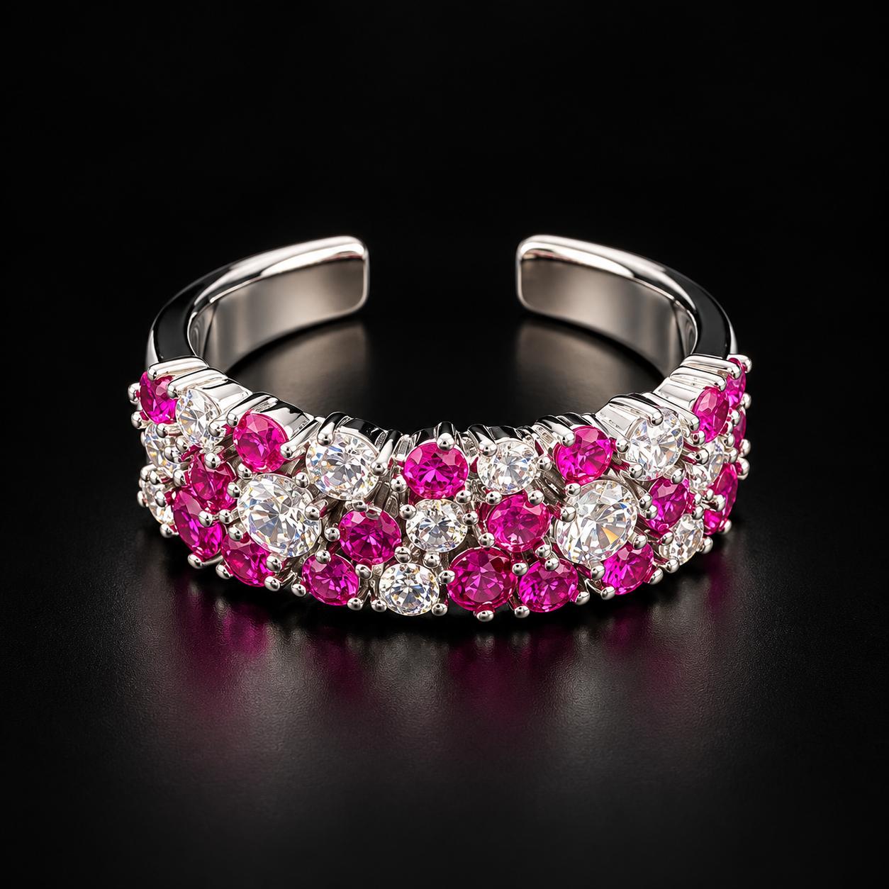 Rosy Spark Zircon Jewellery Set 5