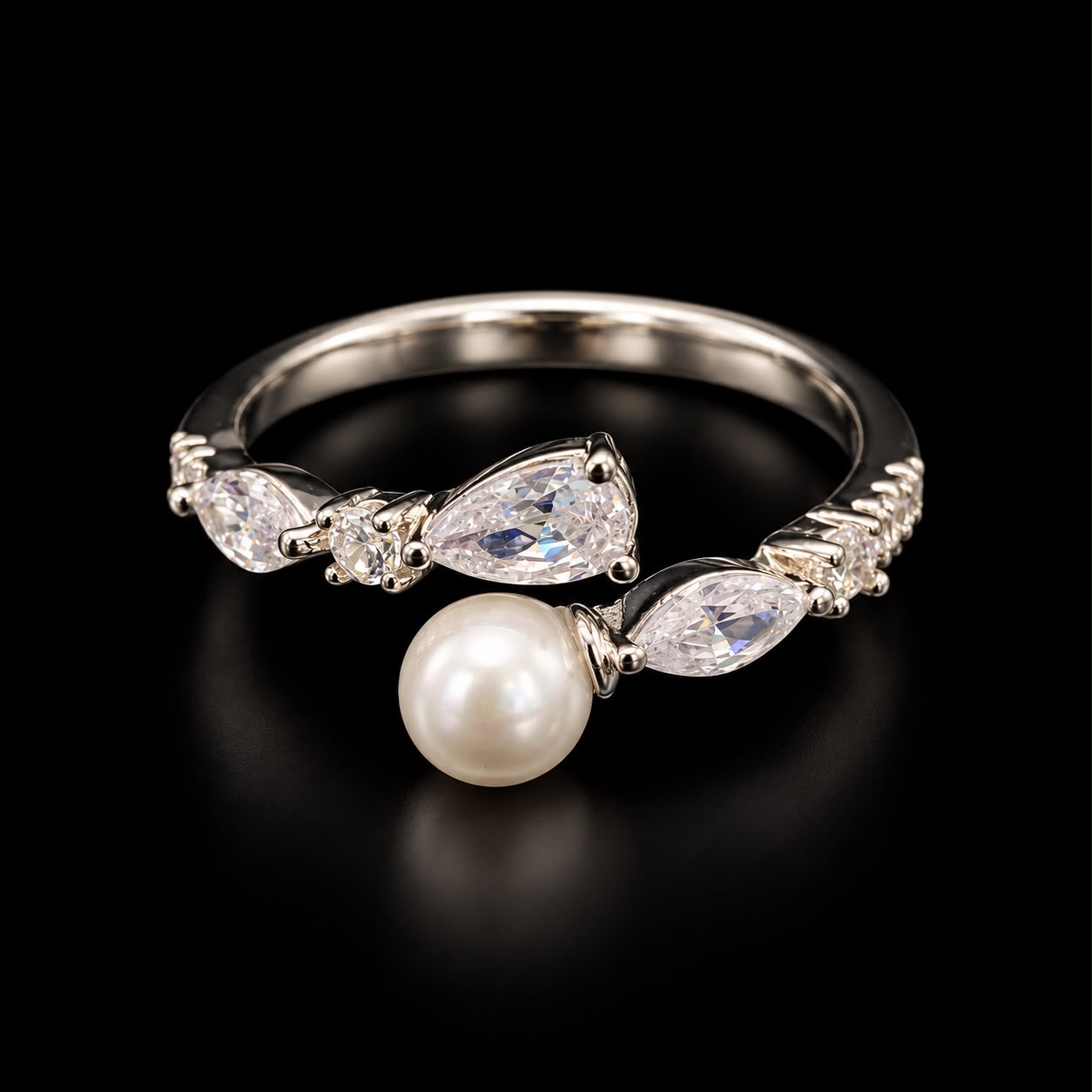 Pearl Petals Zircon Jewellery Set 5