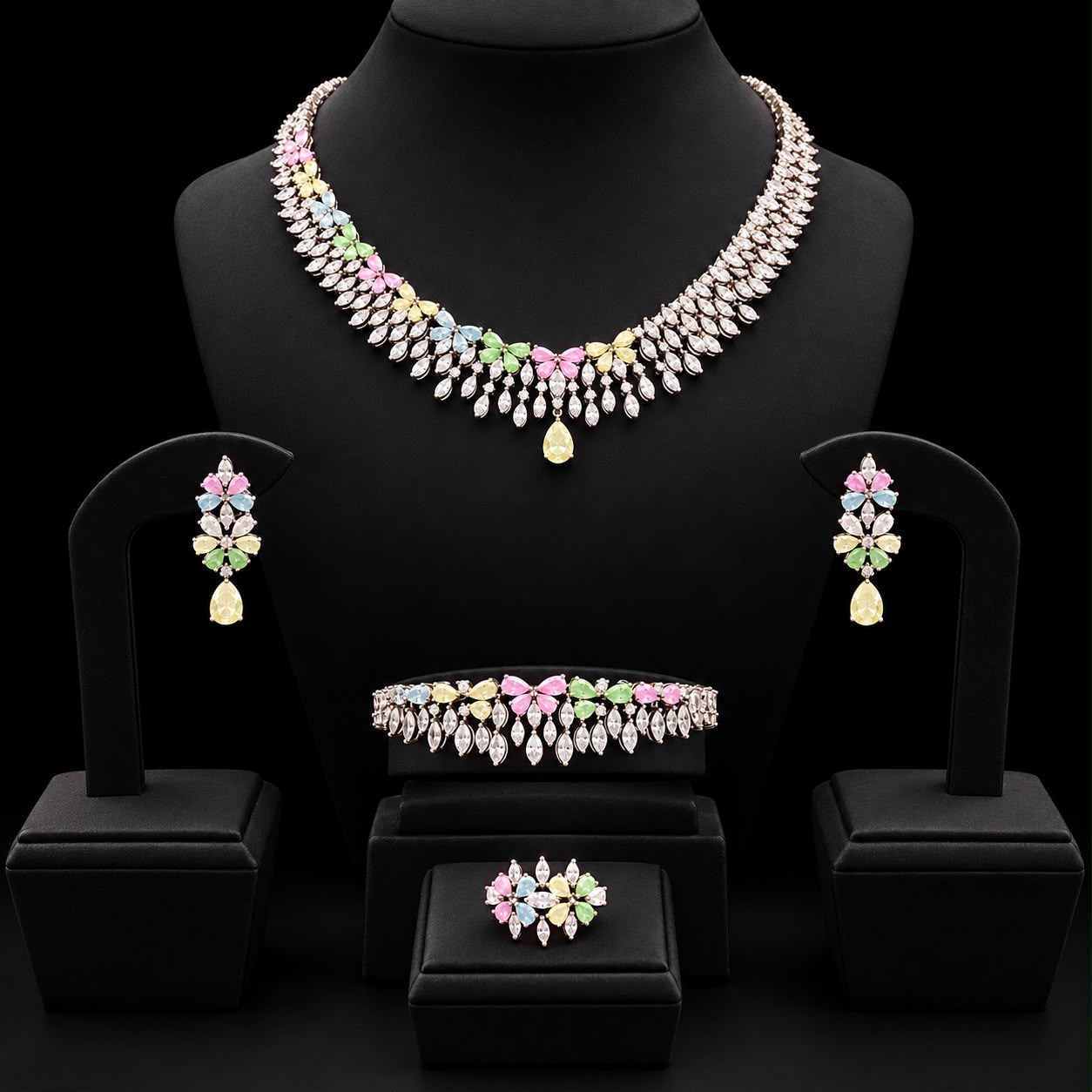 Butterfly Gleam Zircon Jewellery Set 6