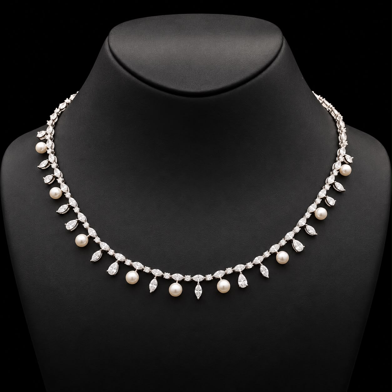 Pearl Petals Zircon Jewellery Set 2