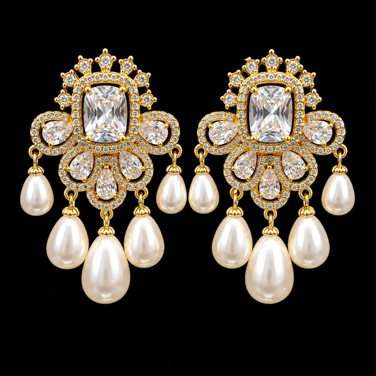 Dewdrop Charm Zircon Earrings